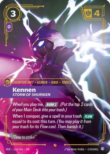 |RB04|[VEN-113/166](E) Kennen - Storm of Shuriken {Foil}