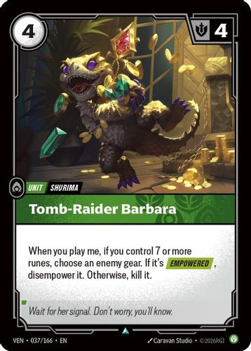 |RB04|[VEN-037/166](U) Tomb-Raider Barbara {Foil}