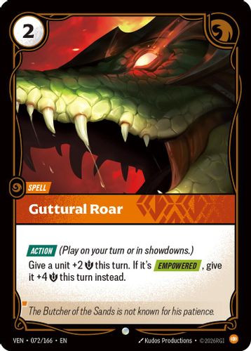 |RB04|[VEN-072/166](C) Guttural Roar {Foil}