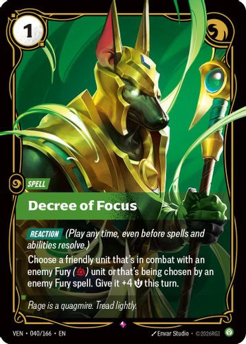 |RB04|[VEN-040/166](R) Decree of Focus {Foil}