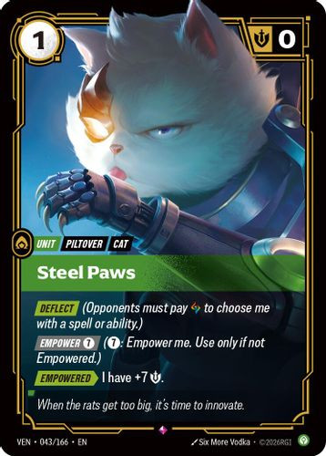 |RB04|[VEN-043/166](R) Steel Paws {Foil}