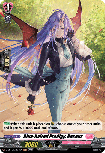 D-LBT01/H21EN H Blue-haired Prodigy, Receus (Holo)