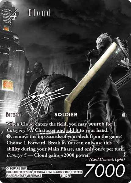 [11-127](L) Cloud (Full Art Noir Signature) (Foil)