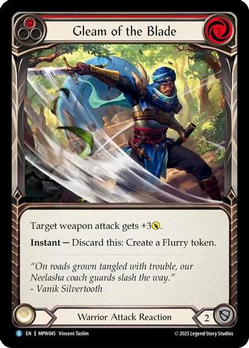 [FAB21 1st][MPW-045](R) Gleam of the Blade (Red)