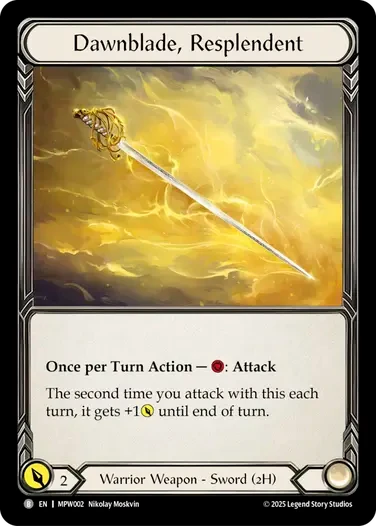 [FAB21 1st][MPW-002/006](B) Dawnblade, Resplendent // Olympia