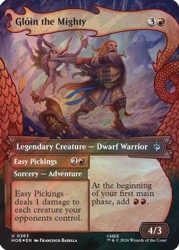 [HOB-0263](U) Gloin the Mighty // Easy Pickings (Showcase) (Surge Foil)