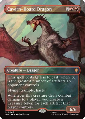 [HOC-0063](M) Cavern-Hoard Dragon (Borderless) (Surge Foil)