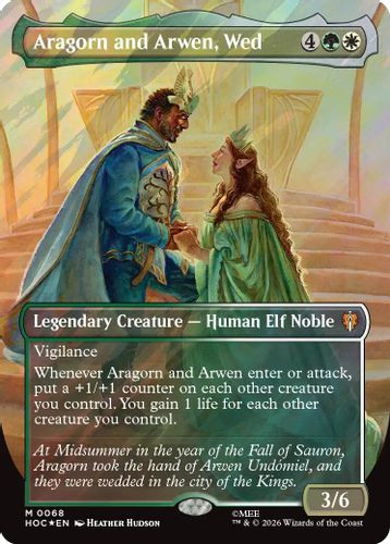 [HOC-0068](M) Aragorn and Arwen, Wed (Borderless) (Surge Foil)
