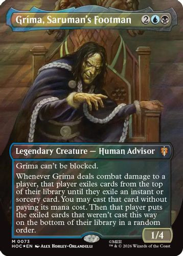 [HOC-0073](M) Grima, Saruman's Footman (Borderless) (Surge Foil)
