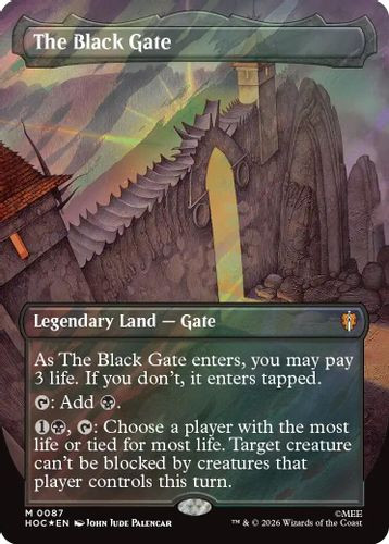[HOC-0087](M) The Black Gate (Borderless) (Surge Foil)