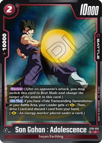 [ST01-010](C) Son Gohan : Adolescence {Foil}