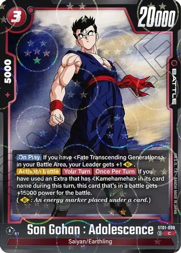 [ST01-009](C) Son Gohan : Adolescence {Alt Foil}