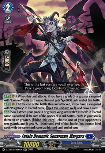 [DZ-BT15/026EN](RR) Fatale Demonic Spearman, Margars