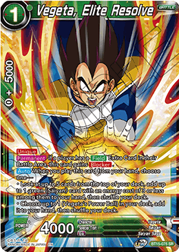BT15-075SR Vegeta, Elite Resolve