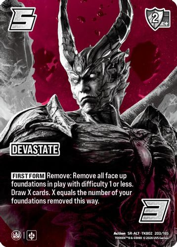 [TK802-203/185](SR-ALT) Devastate (Alternate Art) (Foil)