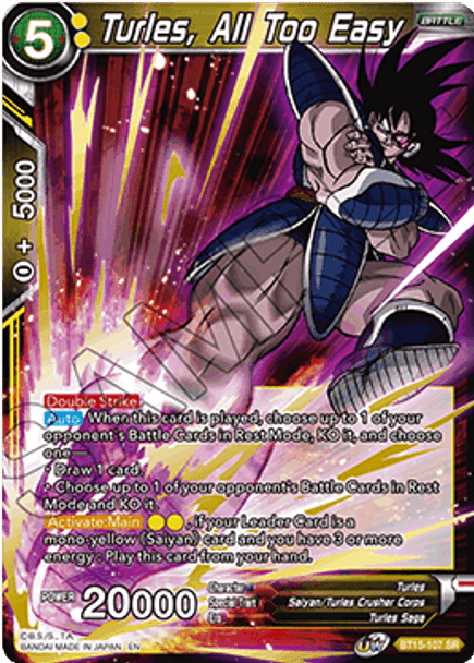 BT15-107SR Turles, All Too Easy