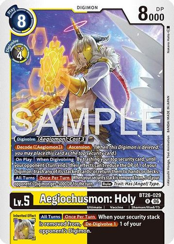 [BT26-029](R) Aegiochusmon: Holy (Foil)