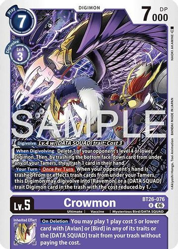[BT26-076](R) Crowmon (Foil)