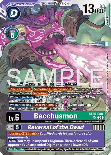 [BT26-080](SR) Bacchusmon // Reversal of the Dead (Foil)
