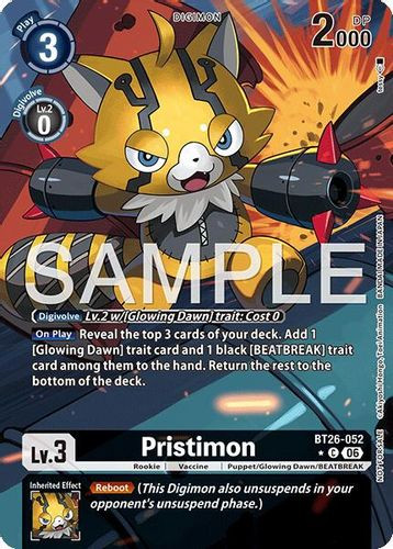 [BT26-052](C) Pristimon (1 Star Alt Art) (Foil)