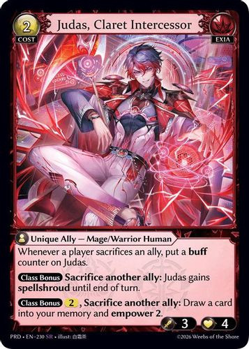 |GA10|<1st>[PRD-EN-230](SR) Judas, Claret Intercessor