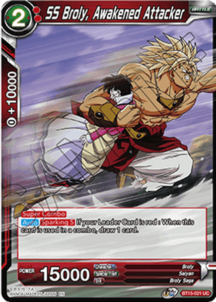 BT15-021UC SS Broly, Awakened Attacker (Foil)