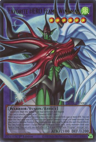 [MAMO-EN005] Favorite HERO Flame Wingman {Extended Art} (Ultra Rare) <1st>