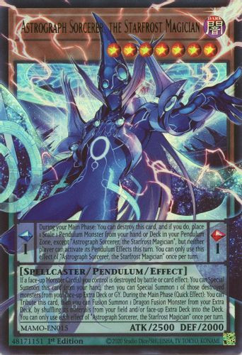 [MAMO-EN015] Astrograph Sorcerer, the Starfrost Magician {Extended Art} (Ultra Rare) <1st>
