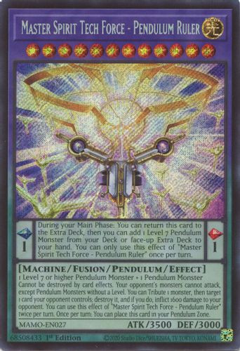 [MAMO-EN027] Master Spirit Tech Force - Pendulum Ruler (Secret Rare) <1st>