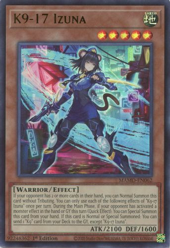 [MAMO-EN062] K9-17 Izuna (Ultra Rare) <1st>