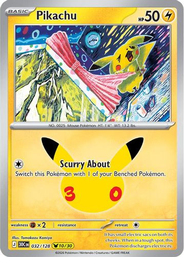 |ME05A|[30C-032/128](PCR) Pikachu {Holo}