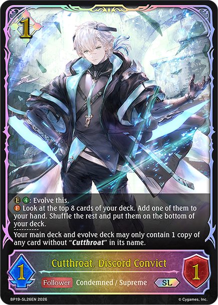 [BP19-SL26EN](SL) Cutthroat, Discord Convict (Super Legendary)