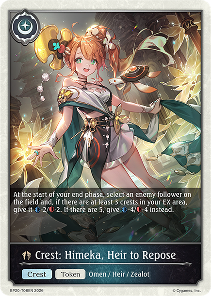 [BP20-T08EN](T) Crest: Himeka, Heir to Repose (Token)