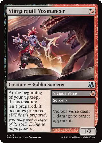[FRA-0151](U) Stingerquill Voxmancer // Vicious Verse (Foil)