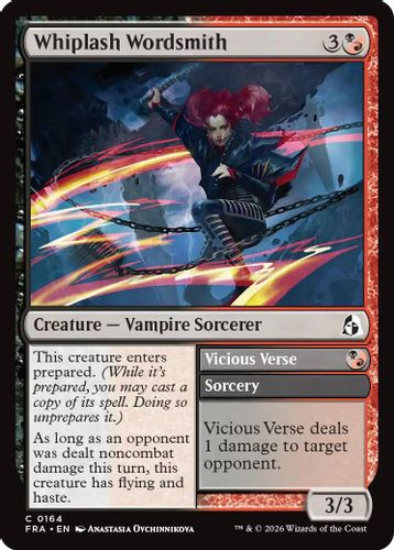 [FRA-0164](C) Whiplash Wordsmith // Vicious Verse (Foil)