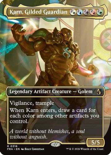 [FRA-0316](R) Karn, Gilded Guardian (Borderless)