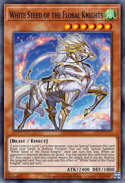LED8-EN022 White Steed of the Floral Knights (Super Rare) <1st>