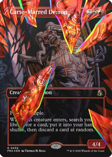 [FRA-0456](R) Curse-Marred Demon (Borderless) (Facet Foil)