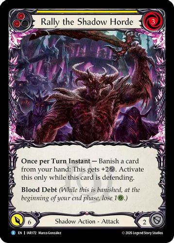 [FAB22 1st][IAR-172](R) Rally the Shadow Horde (Yellow)