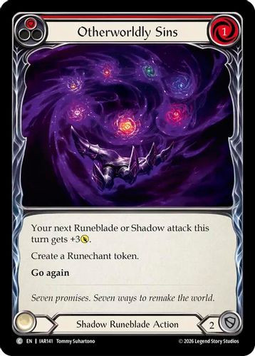 [FAB22 1st][IAR-141](C) Otherworldly Sins (Red) (Rainbow Foil)