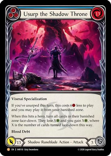 [FAB22 1st][IAR-110](L) Usurp the Shadow Throne (Rainbow Foil)