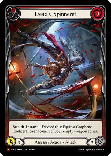 [FAB22 1st][IAR-243](M) Deadly Spinneret (Extended Art) (Rainbow Foil)