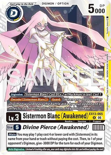 [EX13-065](R) Sistermon Blanc (Awakened) // Divine Pierce (Awakened) (Foil)