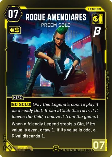[PRR01-WNC-005](R) Rogue Amendiares - Preem Solo {Pre-Release WNC - Beta} {Foil}