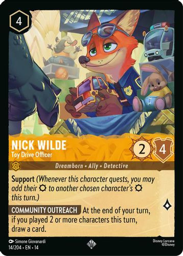 [LOR14-014/204](SR) Nick Wilde - Toy Drive Officer