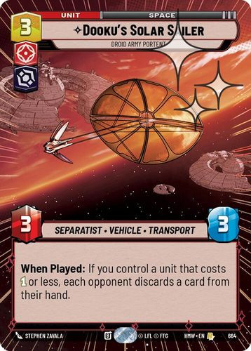 [09-HWL-EN-0664](R) Dooku's Solar Sailer - Droid Army Portent (Hyperspace) (Foil)