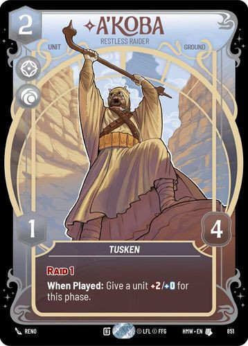 [09-HWL-EN-0851](U) A'Koba - Restless Raider (Prestige) (Foil)