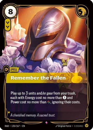 |RB05|[RAD-135/167](R) Remember the Fallen {Foil}