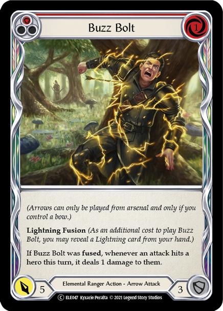 FAB05 ELE-047C Buzz Bolt (Red) (Rainbow Foil) (Unl ed)
