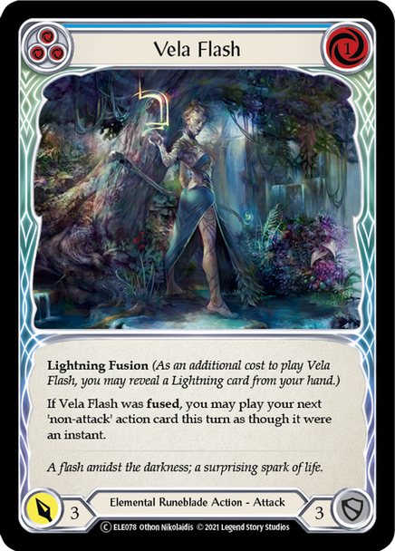 FAB05 ELE-078C Vela Flash (Blue) (Rainbow Foil) (Unl ed)